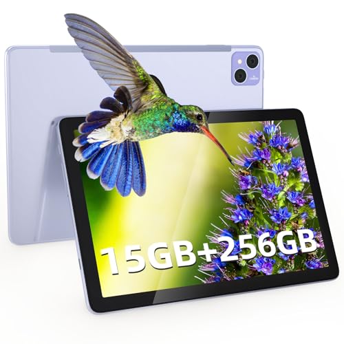 DOOGEE T10 Pro Tablet Touchscreen 10,1 Zoll 1920 x 1200 FHD+, 15 GB + 256 GB, 8580 mAh + 18 W Schnellladung, Android Tablet mit Dual 4G, 2,4/5G WiFi, TÜV Zertifizierung, 8 MP + 13 MP Kamera, Violett von DOOGEE