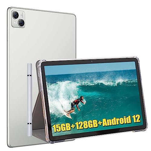 DOOGEE T10 Tablet, 15GB RAM + 128GB ROM (TF 1TB) Octa-Core, Akku 8300mAh, 10.1 Pollici, Dual 4G LTE/SIM, Kamera 13MP+8MP, Android 12, GPS Gesichts-ID OTG Silber von DOOGEE