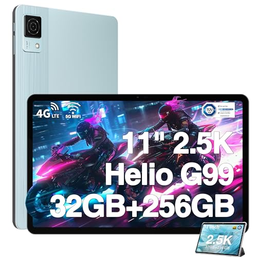 DOOGEE T30 Ultra Tablet, 2,5 K, 27,9 cm (11 Zoll), Helio G99 Octa-Core 2,2 GHz, 8580 mAh/18 W, 32 (12 + 20) GB RAM, 256 GB ROM (TF 2 TB) Tablet, Android 13, 16 + 8 MP und TÜV und 2,4 G/WiFi 5G, von DOOGEE