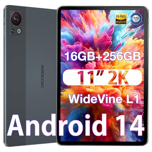DOOGEE T30S Tablet Android 14, 11 Zoll 2,4 K, 16 GB RAM + 256 GB ROM/TF 1 TB Touchscreen, Tablet mit SIM-Karte/13 MP + 8 MP/Akku 8580 mAh/Widevine L1, Grau DOOGEE T30S Tablet Android 14, 11 Zoll 2,4 K, 16 GB RAM + 256 GB ROM/TF 1 TB Touchscreen, Tablet mit SIM-Karte/13 MP + 8 MP/Akku 8580 mAh/Widevine L1, Grau von DOOGEE