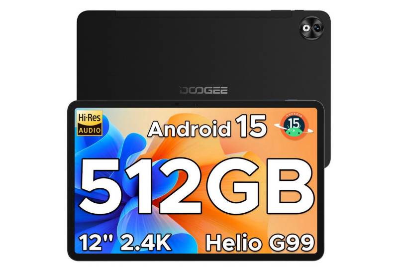 DOOGEE T40PRO 12 zoll Android 15 Tablet (12", 512 GB, Android 15, 20(8+12)GB RAM, 10800mAh, 8MP+16MP, OTG/FM/Face Unlock) von DOOGEE