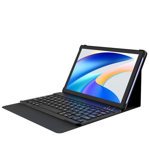 DOOGEE Tablet Schutzhülle Tastatur und Hülle U10 Tablet 10 Zoll, Keyboard case mit Magnetisch Abnehmbarer Tastatur, Schwarz von DOOGEE