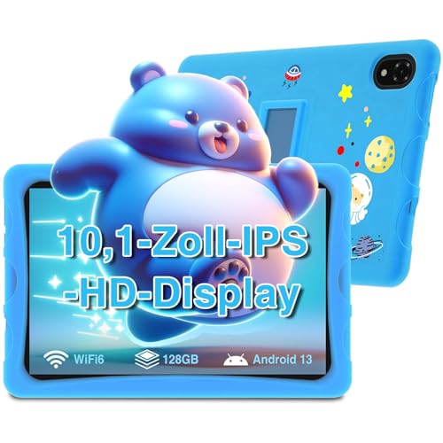 DOOGEE U10 Kid Kinder Tablet 10.1 Zoll, 9GB+128GB TF 1TB, Android 13 Tablet, 5MP+8MP, TÜV/WiFi-6/BT5.0/DRM L1, Tablet für Kinder, Kindersicherung, Tablet Kinder 5060mAh Akku, Blau von DOOGEE
