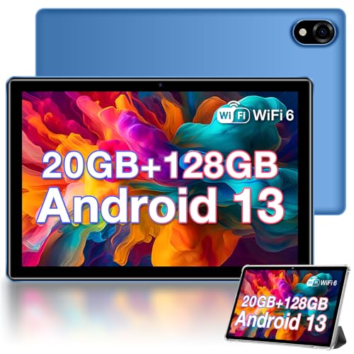 DOOGEE U10 Pro Tablet 10 Zoll, 20GB RAM +128GB ROM(1TB TF), Android 13 Tablet PC, IPS HD-Bildschirm, 5060mAh Akku, 8MP+5MP, Bluetooth 5.0/TÜV Eye Protection/WiFi 6/Widevine L1/OTG, Blau von DOOGEE