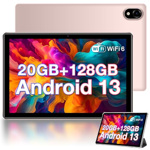 DOOGEE U10 Pro Tablet 10 Zoll, 20GB RAM +128GB ROM(1TB TF), Android 13 Tablet PC, IPS HD-Bildschirm, 5060mAh Akku, 8MP+5MP, Bluetooth 5.0/TÜV Eye Protection/WiFi 6/Widevine L1/OTG, Rosa von DOOGEE