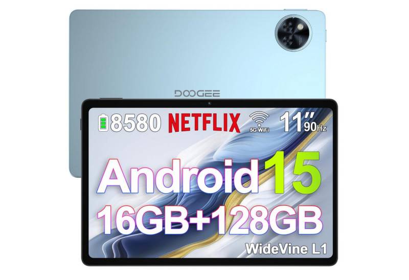 DOOGEE U11 Android 15 Tablet 11 Zoll 16GB RAM +128GB ROM (2TB TF) 8580mAh Tablet (128 GB) von DOOGEE