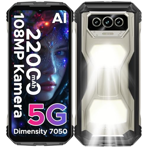 DOOGEE V MAX S 5G Outdoor Handy Ohne Vertrag, 22000mah 33W, 24GB+256GB, 6,58" FHD+ 120Hz Outdoor Smartphone Android 14, Dual 1200LM Campinglicht Baustellenhandy 108MP+20MP, Dual Lautsprecher/NFC/IP69K DOOGEE V MAX S 5G Outdoor Handy Ohne Vertrag, 22000mah 33W, 24GB+256GB, 6,58" FHD+ 120Hz Outdoor Smartphone Android 14, Dual 1200LM Campinglicht Baustellenhandy 108MP+20MP, Dual Lautsprecher/NFC/IP69K von DOOGEE