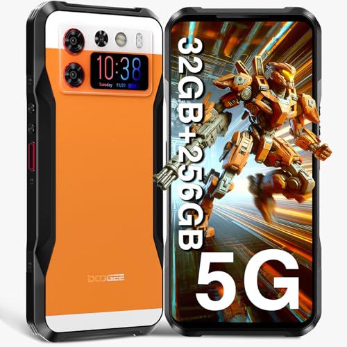 DOOGEE V20S 5G Outdoor Handy Ohne Vertrag, 32GB+256GB(TF 2TB), 6.43'' 2K+1.58" AMOLED Rear Display,Android 13 Outdoor Smartphone, 50MP+24MP Nachtsicht,6000mAh/33W, 5G Dual SIM/NFC/OTG/Face ID von DOOGEE