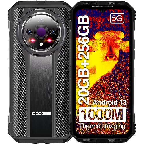 DOOGEE V31 GT 5G Outdoor Handy Ohne Vertrag 2024 Android 13, 20GB+256GB, Wärmebildkamera, Smartphone 6.58” FHD + 120Hz, 10800mAh Akku/66W, 50MP-Dreifachkamera/24MP Nachtsicht, NFC/OTG/WI-FI 6 von DOOGEE