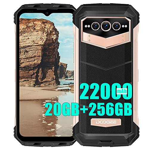 DOOGEE VMAX (2023) 5G Smartphone ohne Vertrag, 22000mAh Akku, 20GB + 256GB, Dimensity 1080 Octa Core, 108MP Kamera (20MP Infrarot) + 16MP + 32MP, Android 12 6.58 Zoll Simlockfreie Handys Gold von DOOGEE