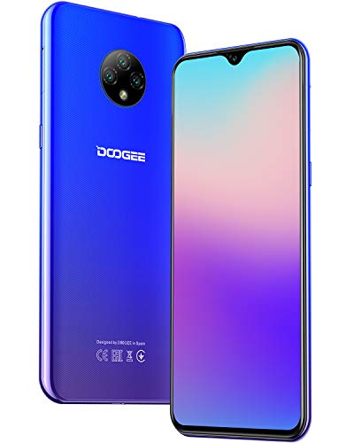 DOOGEE X95 Smartphone ohne Vertrag, 6.52 Zoll Bildschirm Android 10 4G Handy 13MP AI Kamera,4350mAh großer Akuu, 2GB+16GB, Speicher 128 GB Erweiterbar, Dual SIM, Face ID,Schnelles Laden,OTG (Blau) von DOOGEE