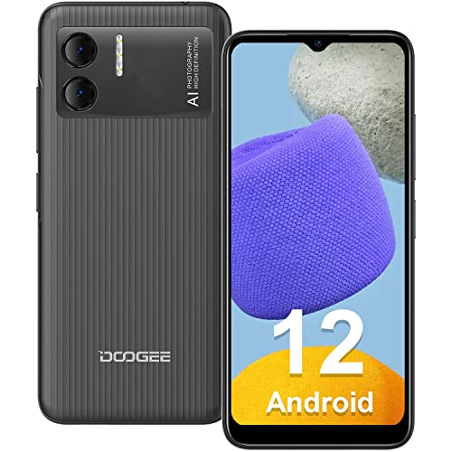 DOOGEE X98 Handy ohne Vertrag Android 12 4G Dual SIM Smartphone Günstig, 3GB +16GB(1TB Erweitern) 4200mAh Akku, 6,52" HD+ Display 8MP Dual Kamera 5G-WiFi/GPS/Face ID-2023 Schwarz von DOOGEE