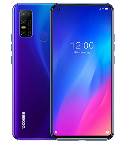 Smartphone ohne vertrag Günstiges, DOOGEE N30 Handy (4GB+128GB), Android 10, 6,55 Zoll HD+ Perforierter Bildschirm, Dual-SIM + Dedizierte SD-Karte 256GB, 4500mAh Akku, 16MP AI- Kamera GPS Blau von DOOGEE