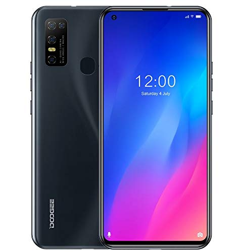 Smartphone ohne vertrag Günstiges, DOOGEE N30 Handy (4GB+128GB), Android 10, 6,55 Zoll HD+ Perforierter Bildschirm, Dual-SIM + Dedizierte SD-Karte 256GB, 4500mAh Akku, 16MP AI- Kamera GPS Schwarz von DOOGEE