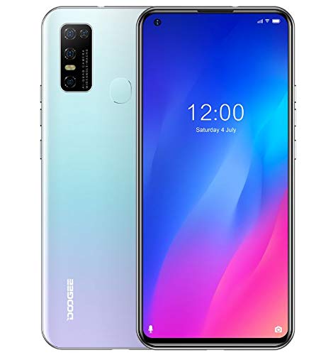 Smartphone ohne vertrag Günstiges, DOOGEE N30 Handy (4GB+128GB), Android 10, 6,55 Zoll HD+ Perforierter Bildschirm, Dual-SIM + Dedizierte SD-Karte 256GB, 4500mAh Akku, 16MP AI- Kamera GPS Weiß von DOOGEE