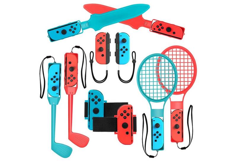 DOPWii 10-in-1 Switch Spiele Zubehör Sets für Kinder Nintendo Switch Sports Controller (10 St., für PS3/ PC (Windows) / Android Handy/Tablets/TV Box) von DOPWii