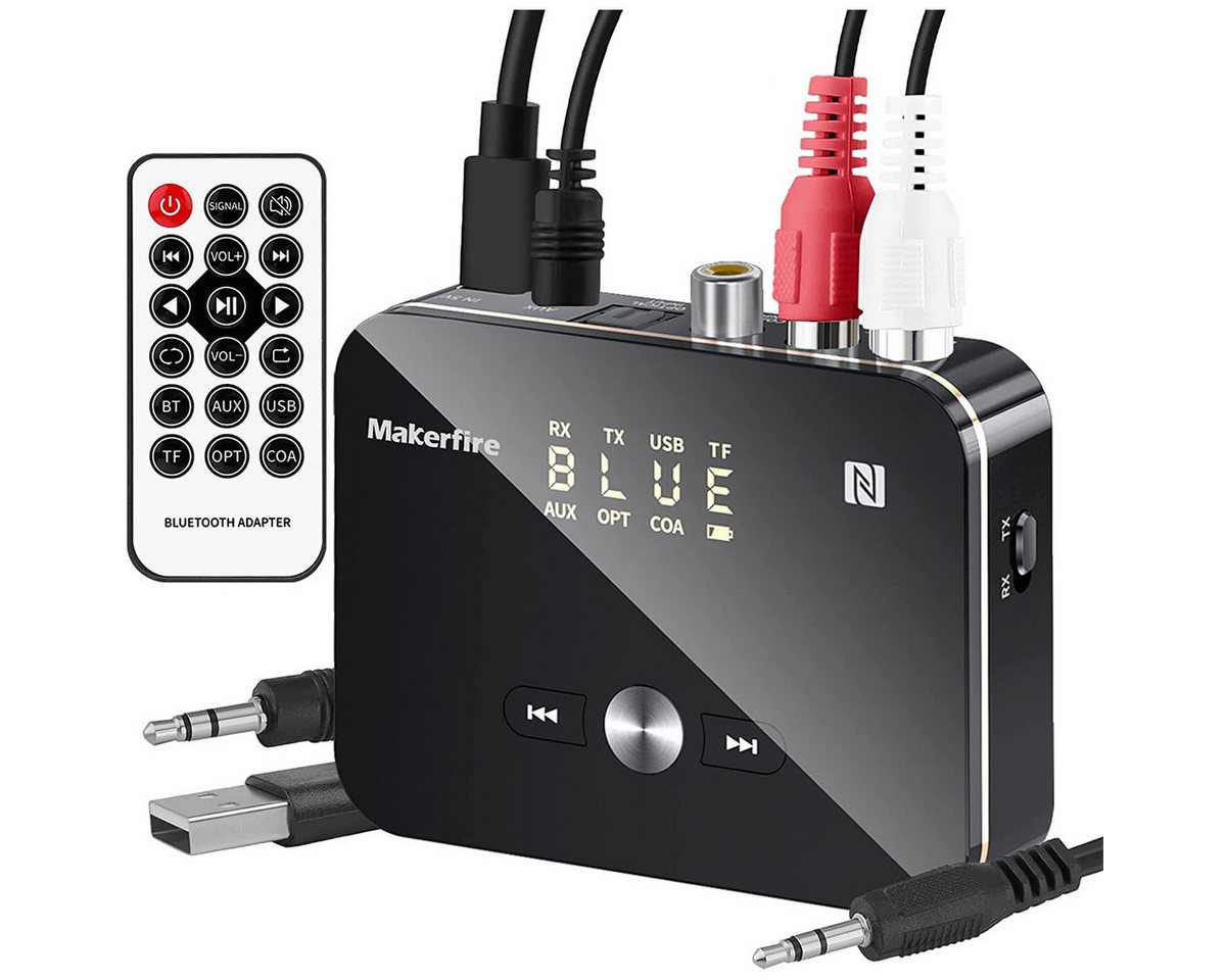 DOPWii Bluetooth Transmitter Receiver FM Transmitter, 3-in-1 5.0 Audio Bluetooth-Adapter, Bluetooth Adapter Stereoanlage Sender Empfänger Klinke 3,5mm AUX RCA DOPWii Bluetooth Transmitter Receiver FM Transmitter, 3-in-1 5.0 Audio Bluetooth-Adapter, Bluetooth Adapter Stereoanlage Sender Empfänger Klinke 3,5mm AUX RCA von DOPWii