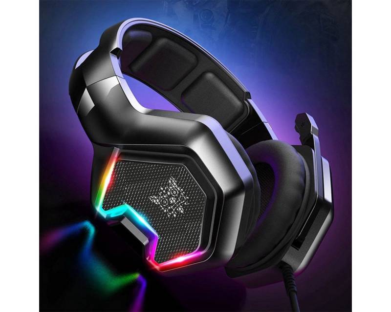 DOPWii Headset mit Geräuschunterdrückung Gaming-Headset (Mikrofon und RGB-Beleuchtung für Switch, Xbox one, PS4) von DOPWii