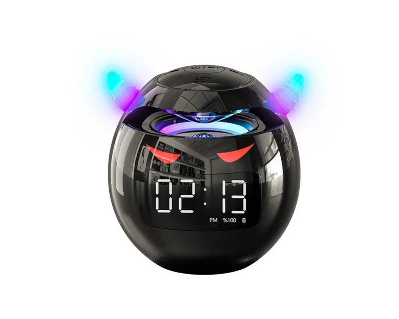 DOPWii Kleiner Teufel Wecker mit Nachtlicht,2500mAh,HiFi-Sound Effect,25mm Lautsprecher von DOPWii