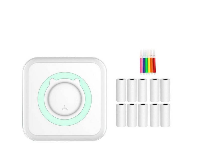 DOPWii Mini-Taschenaufkleber-Drucker,Bluetooth Wireless Fotodrucker von DOPWii