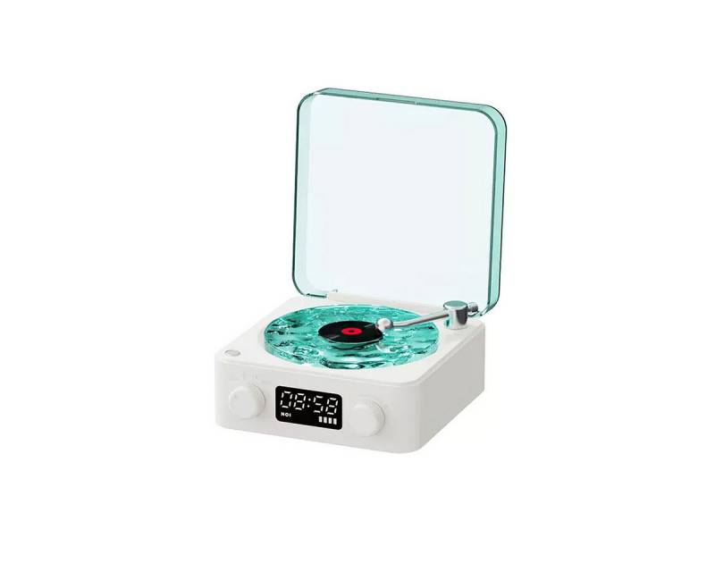 DOPWii Vintage Bluetooth Vinyl Player mit Wecker & Hochwertigem Sound Lautsprecher von DOPWii