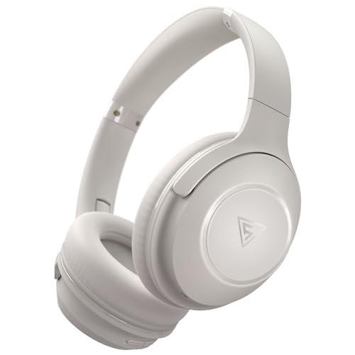 DOQAUS Bluetooth Kopfhörer Over Ear, 70 Stunden Spielzeit,Kopfhörer Kabellos Bluetooth mit 3 EQ-Modi,HiFi-Stereo Faltbares Bluetooth 5.3 Wireless Headphones für Reisen/Büro/Handy/PC-Hellgrau von DOQAUS