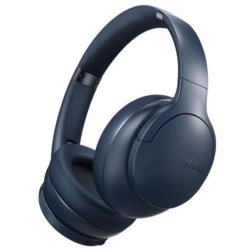 DOQAUS Kopfhörer Kabellos Bluetooth Bis zu 90 Std,Bluetooth Kopfhörer Over-Ear mit 3 EQ-Modi, HiFi Stereo, Eingebautes Mikrofon, Faltbares Wireless Headphones für Handys/iPad/Laptops/PC-Marineblau von DOQAUS