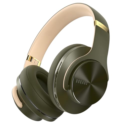 DOQAUS Kopfhörer Kabellos Bluetooth Over-Ear 90 Stunden,Bluetooth Kopfhörer Over Ear,Headphones Wireless mit 3 Musikmodi,Eingebautes Mikrofon,Armeegrün DOQAUS Kopfhörer Kabellos Bluetooth Over-Ear 90 Stunden,Bluetooth Kopfhörer Over Ear,Headphones Wireless mit 3 Musikmodi,Eingebautes Mikrofon,Armeegrün von DOQAUS