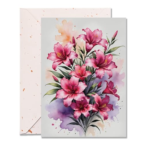 DORADUBO Grußkarten mit Umschlag für alle Anlässe, 12,7 x 17,8 cm, elegante Aquarell-Lilien-Karten – Geburtstag, Trauer, Dankeschön DORADUBO Grußkarten mit Umschlag für alle Anlässe, 12,7 x 17,8 cm, elegante Aquarell-Lilien-Karten – Geburtstag, Trauer, Dankeschön von DORADUBO