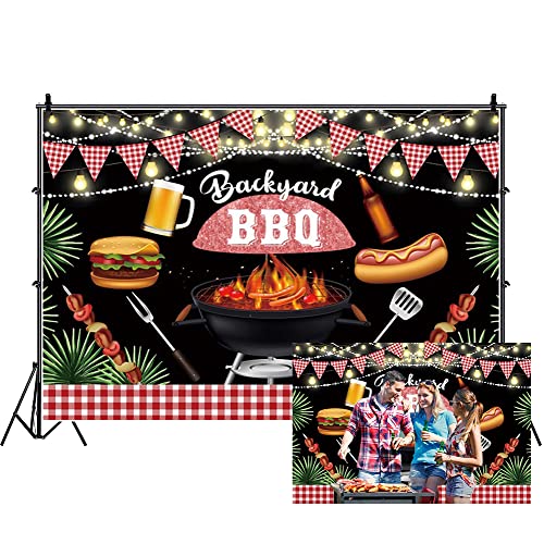 DORCEV 2,1 x 1,5 m Hinterhof-Grill-Hintergrund, Picknick, Grill, Bier, Burger, Hot Dogs, Fotografie-Hintergrund, Sommer, grüne Blätter, Glitzer-Hintergrund für Familienessen, Geburtstag, Party, DORCEV 2,1 x 1,5 m Hinterhof-Grill-Hintergrund, Picknick, Grill, Bier, Burger, Hot Dogs, Fotografie-Hintergrund, Sommer, grüne Blätter, Glitzer-Hintergrund für Familienessen, Geburtstag, Party, von DORCEV