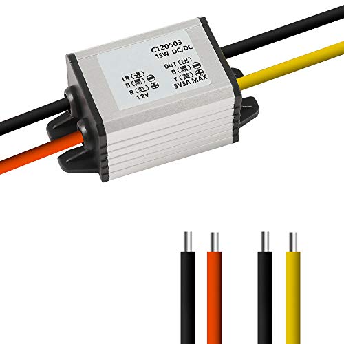 12V zu 5V DC Buck Converter - Wasserdichter 6,3-22V Spannungsregler Netzteil Step-Down Modul - Auto Power Voltage Step Down auf 5V 3A 15W - Kompatibel mit Fahrzeug PKW LKW Volt 12V zu 5V DC Buck Converter - Wasserdichter 6,3-22V Spannungsregler Netzteil Step-Down Modul - Auto Power Voltage Step Down auf 5V 3A 15W - Kompatibel mit Fahrzeug PKW LKW Volt von DORHEA
