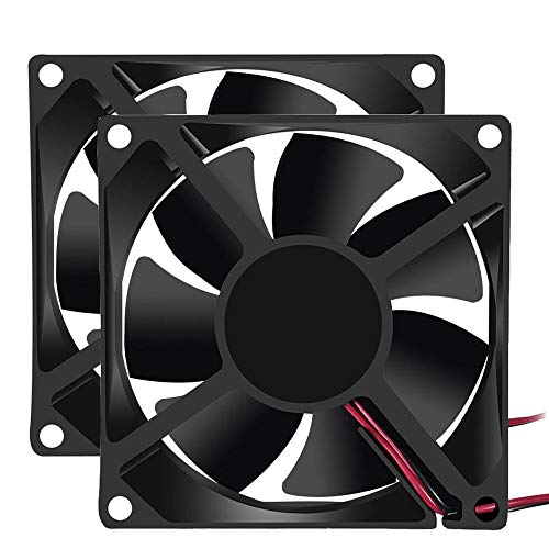 2Pcs 80mm Lüfter 80x80x25mm Lüfter DC 5V 8025 Bürstenloser Kühler für Kühlen PC Computer Fall CPU Kühler Radiatoren 2pin von DORHEA
