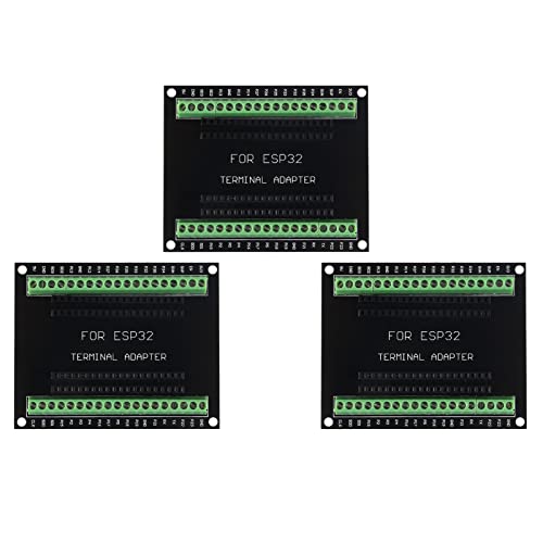 3Pcs ESP32 Breakout Board GPIO 1 in 2 für ESP-32S 38PIN Terminal Screw Board Kompatibel mit ESP32 ESP-WROOM-32 Microcontroller Development Board von DORHEA