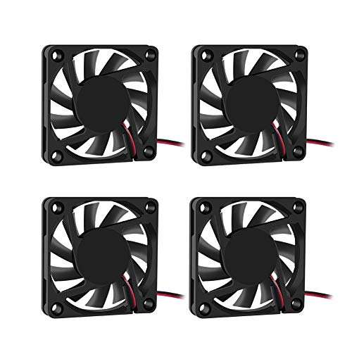 4PCS Lüfter 60x60x10 mm DC 24V 6010 Brushless Lüfter, Ersatz-Kugellager 60mm Lüfter zur Kühlung DIY PC Computer Gehäuselüfter - 2 Pin Gehäuselüfter (4er Pack) von DORHEA