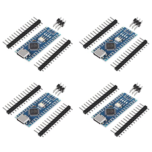 4Pcs für Nano Board 5V 16M Typ C Mikrocontroller Board mit PIN Headers Pin ungelötet Kompatibel mit Electronics Development Board Nano3.0 von DORHEA