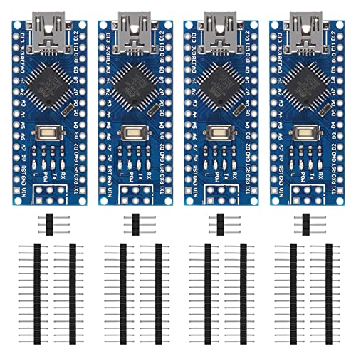 4Pcs für Nano Board 5V 16M V3.0 Mikro-Mikrocontroller Board mit PIN-Headern Pin ungelötet Kompatibel mit Electronics Development Board Nano 3.0 von DORHEA