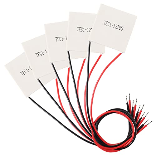 DORHEA 5Pcs TEC1-12705 Aluminium Thermoelektrischer Kühler 40 mm x 40 mm Peltierplattenmodul für Halbleiterkühlung von DORHEA