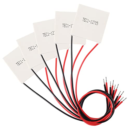 5Pcs TEC1-12715 Kühlkörper 142 W 12 V-15,4 V Thermoelektrischer Kühler 40 mm x 40 mm Peltierplatten-Kühlmodul für die thermoelektrische Kühlkörper-Generation von Halbleitern von DORHEA