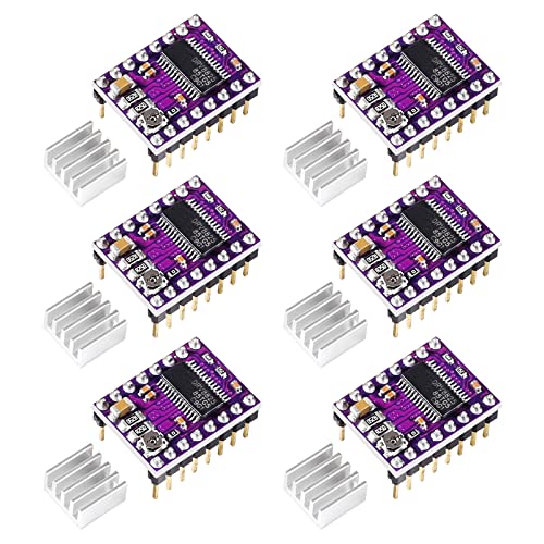 6pcs drv8825 Stepstick Stepper Motor Schrittmotortreibermodul mit Kühlkörper für 3D-Drucker RepRap 4 RAMPS1.4 von DORHEA