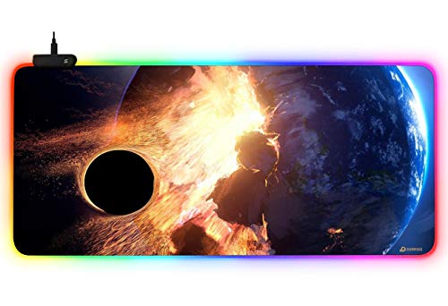 DORRISO Neu Gaming Mauspad Großes RGB 900x400x3 mm XXL LED Schreibtischunterlage Wasserdicht Anti Rutsch Mauspad Matte für Computer PC Professionelle Gamer Mousepad Planet A DORRISO Neu Gaming Mauspad Großes RGB 900x400x3 mm XXL LED Schreibtischunterlage Wasserdicht Anti Rutsch Mauspad Matte für Computer PC Professionelle Gamer Mousepad Planet A von DORRISO