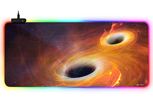 Neu DORRISO Gaming Mauspad Großes RGB 900x400x3 mm XXL LED Schreibtischunterlage Wasserdicht Anti Rutsch Mauspad Matte für Computer PC Professionelle Gamer Mousepad Schwarzes Loch Neu DORRISO Gaming Mauspad Großes RGB 900x400x3 mm XXL LED Schreibtischunterlage Wasserdicht Anti Rutsch Mauspad Matte für Computer PC Professionelle Gamer Mousepad Schwarzes Loch von DORRISO