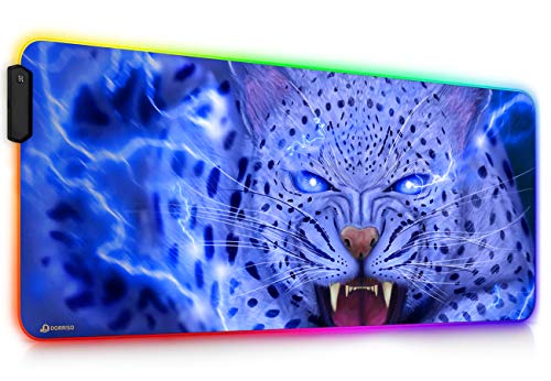 DORRISO Neu RGB Gaming Mauspad Großes 900x400mm mit 12 RGB Beleuchtungs Modi LED Schreibtischunterlage XXL Wasserdicht Anti Rutsch Mauspad Matte für Computer PC Professionelle Gamer Mousepad DORRISO Neu RGB Gaming Mauspad Großes 900x400mm mit 12 RGB Beleuchtungs Modi LED Schreibtischunterlage XXL Wasserdicht Anti Rutsch Mauspad Matte für Computer PC Professionelle Gamer Mousepad von DORRISO