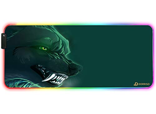 DORRISO RGB Gaming Mauspad 900x400x4 mm XXL Große Mousepad Fransenfreie Ränder Wasserdicht Tischunterlage Matte Office Rutschfest Matte für Computer PC Professionelle Gamer Gaming Mousepad Grün DORRISO RGB Gaming Mauspad 900x400x4 mm XXL Große Mousepad Fransenfreie Ränder Wasserdicht Tischunterlage Matte Office Rutschfest Matte für Computer PC Professionelle Gamer Gaming Mousepad Grün von DORRISO
