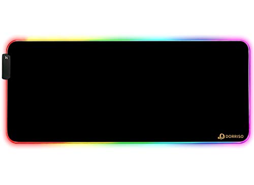 DORRISO RGB Gaming Mauspad 900x400x4 mm XXL Große Mousepad Fransenfreie Ränder Wasserdicht Tischunterlage Matte Office rutschfest Matte für Computer PC Professionelle Gamer Gaming Mousepad Schwarz DORRISO RGB Gaming Mauspad 900x400x4 mm XXL Große Mousepad Fransenfreie Ränder Wasserdicht Tischunterlage Matte Office rutschfest Matte für Computer PC Professionelle Gamer Gaming Mousepad Schwarz von DORRISO