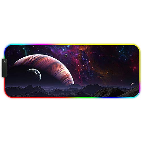 DORRISO RGB Gaming Mauspad Große 800x300x4 mm LED Schreibtischunterlage XXL Große Mousepad Wasserdicht Anti Rutsch Matte für Computer PC Professionelle Gamer Gaming Mousepad Sternenklarer Himmel DORRISO RGB Gaming Mauspad Große 800x300x4 mm LED Schreibtischunterlage XXL Große Mousepad Wasserdicht Anti Rutsch Matte für Computer PC Professionelle Gamer Gaming Mousepad Sternenklarer Himmel von DORRISO