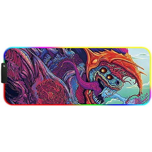 DORRISO RGB Gaming Mauspad Große 800x300x4 mm LED Schreibtischunterlage XXL Große Mousepad Wasserdicht Anti Rutsch Matte für Computer PC Professionelle Gamer Gaming Mousepad Tier DORRISO RGB Gaming Mauspad Große 800x300x4 mm LED Schreibtischunterlage XXL Große Mousepad Wasserdicht Anti Rutsch Matte für Computer PC Professionelle Gamer Gaming Mousepad Tier von DORRISO