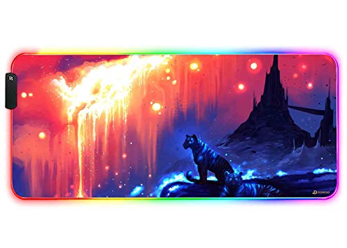 DORRISO RGB Gaming Mauspad Große XL 800x300x4 mm LED Fransenfreie Ränder Wasserdicht Tischunterlage Matte rutschfest Matte Computer PC Professionelle Gamer Gaming Mousepad Himmel B DORRISO RGB Gaming Mauspad Große XL 800x300x4 mm LED Fransenfreie Ränder Wasserdicht Tischunterlage Matte rutschfest Matte Computer PC Professionelle Gamer Gaming Mousepad Himmel B von DORRISO
