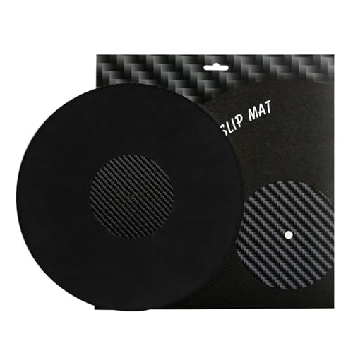 12 Zoll Kohlenstofffasern Mat Antislip Plattenmatten Ersatz Für Turntables Player Zubehör von DOSERTY