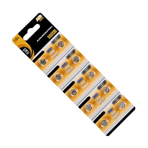 DOSERTY 10pieces Ag0/Ag1/Ag2/Ag3 1 55 V Alkaline Batterien Münzzellbatterien Für LED Taschenlampen Und Zeiger Geeignet DOSERTY 10pieces Ag0/Ag1/Ag2/Ag3 1 55 V Alkaline Batterien Münzzellbatterien Für LED Taschenlampen Und Zeiger Geeignet von DOSERTY