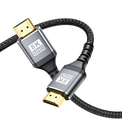 DOSERTY Hdmicompatible 2.1 Kabel 8K 60 Hz 4K 120 Hz Schnelle Geschwindigkeit 48 Gbit/S Mit Dynamischen HDRs Und Dolbys Unterstützung DOSERTY Hdmicompatible 2.1 Kabel 8K 60 Hz 4K 120 Hz Schnelle Geschwindigkeit 48 Gbit/S Mit Dynamischen HDRs Und Dolbys Unterstützung von DOSERTY